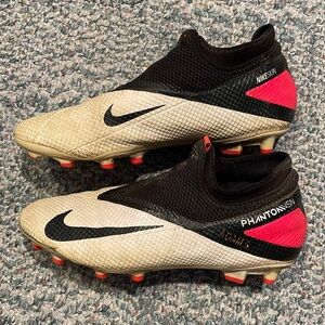 Black white and red phantom Nike soccer cleats